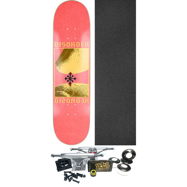 Disorder Skateboards Pinch of Pain Peach / Yellow Skateboard Deck - 8" x 31.75" - Complete Skateboard Bundle